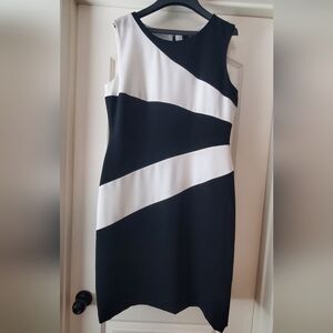NWOT Black and White Striped Dress